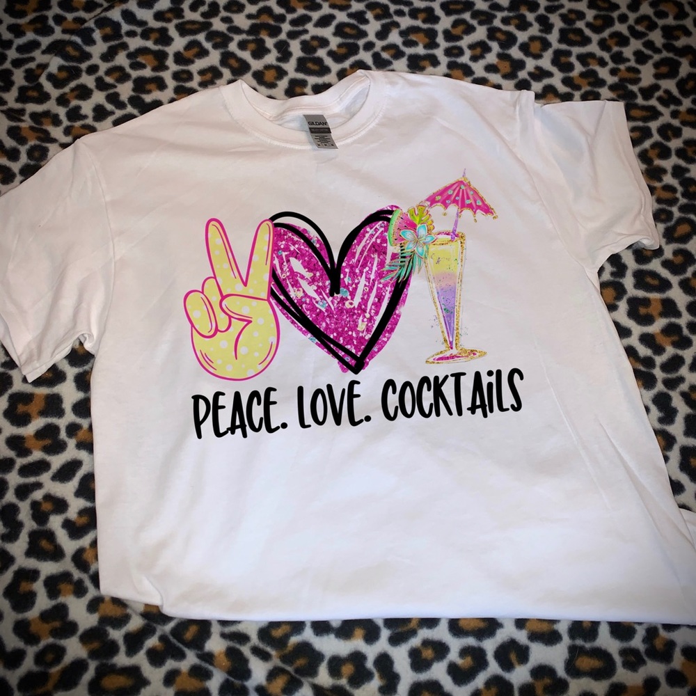 Peace. Love. Cocktails T Shirt